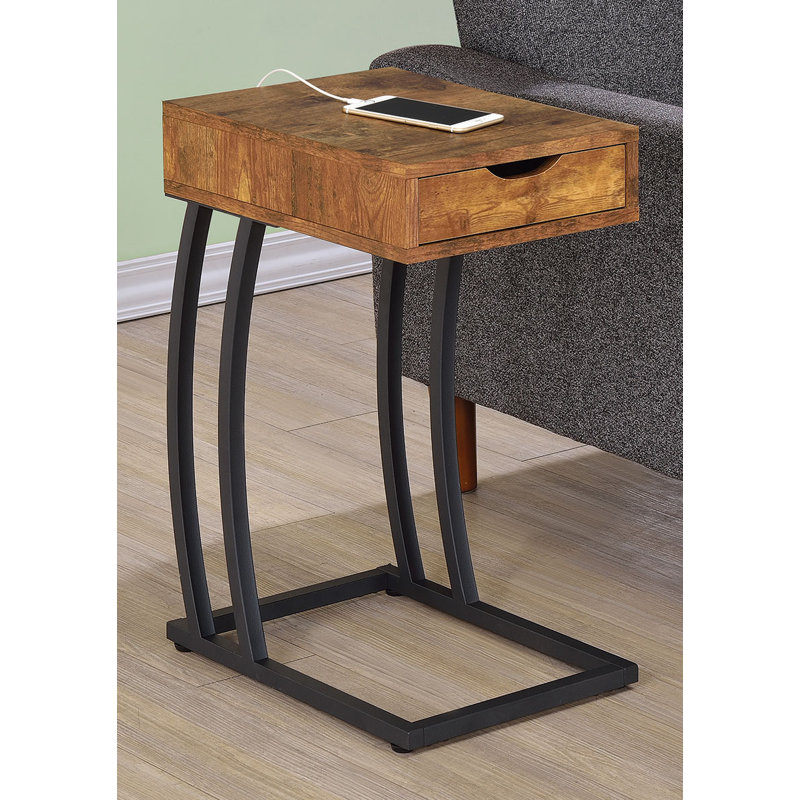 Tall End Table With Storage And BuiltIn Outlets at Linda Naranjo blog